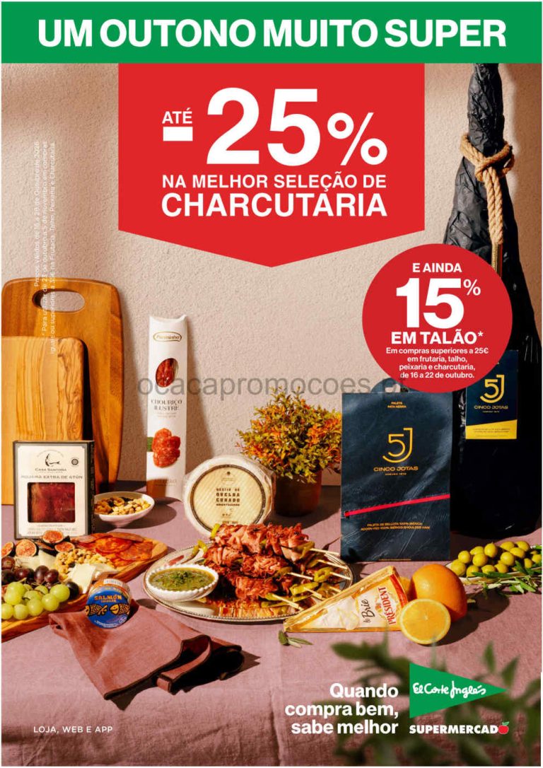 Folheto Supermercados El Corte Inglés – Antevisão Promoções 16 a 29 de outubro