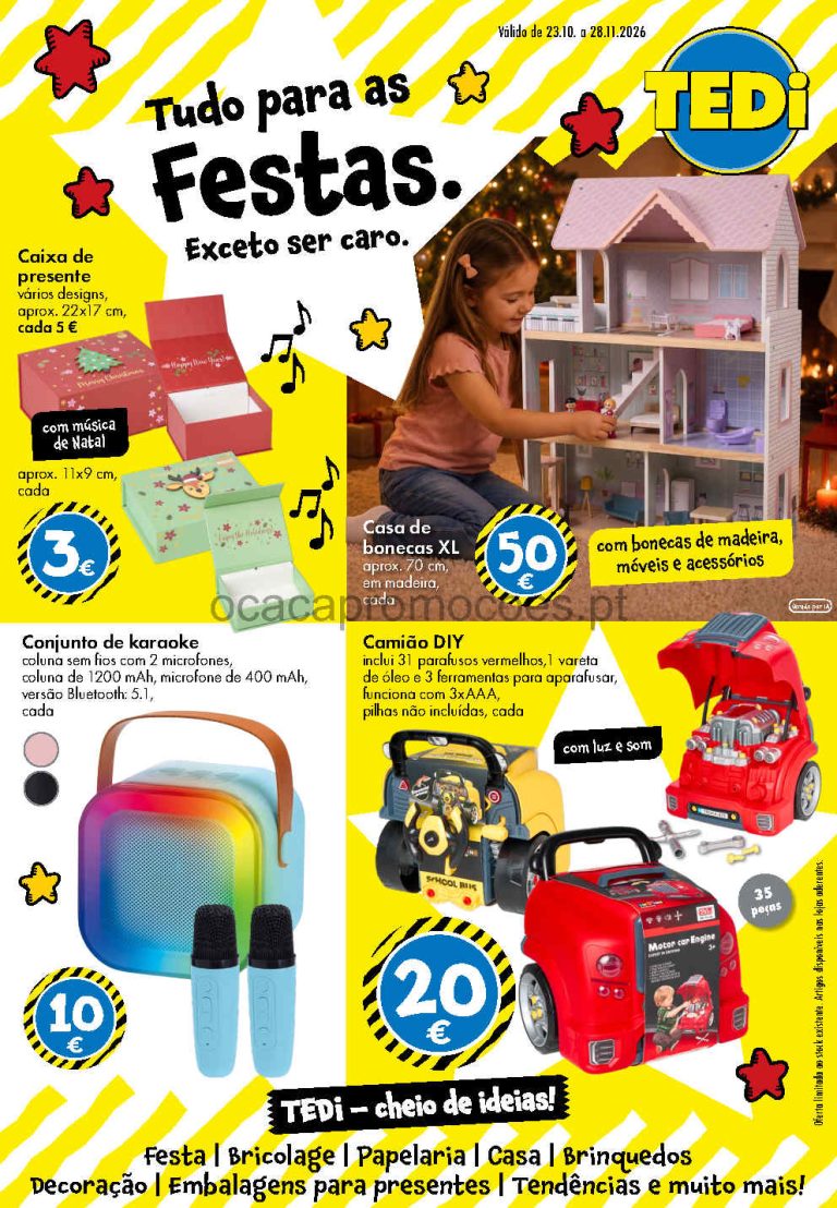 Folheto Tedi Natal – Antevisão Promoções 24 a 28 de outubro