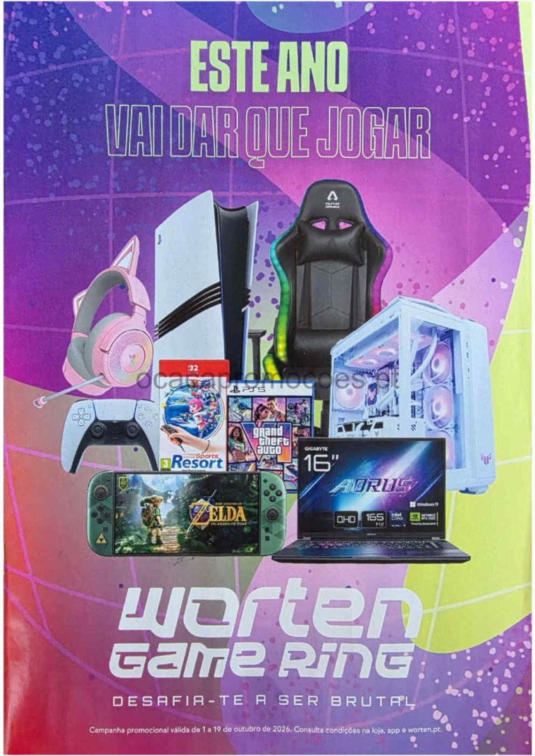 Folheto Worten Game Ring – Antevisão Promoções 1 a 19 de outubro