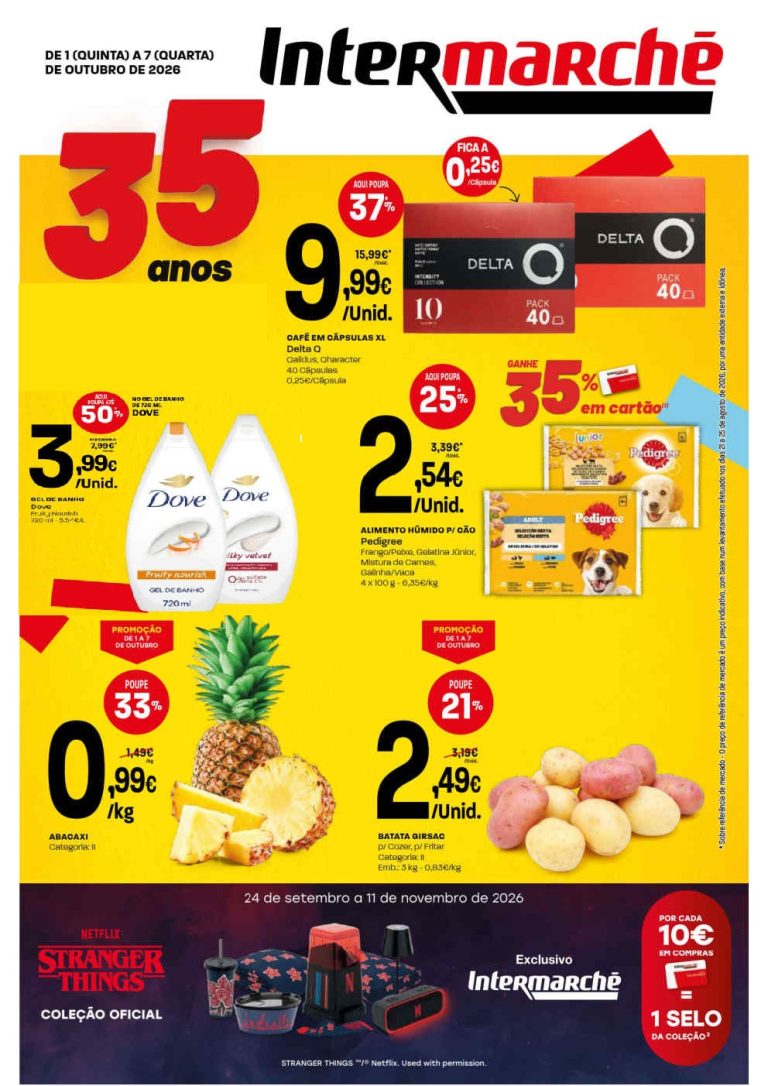 Folheto Intermarché Lojas Pequenas – Antevisão Promoções 1 a 7 de outubro