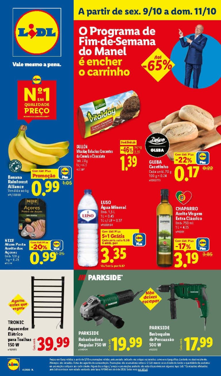 Folheto Lidl – Antevisão Promoções de 9 a 11 outubro