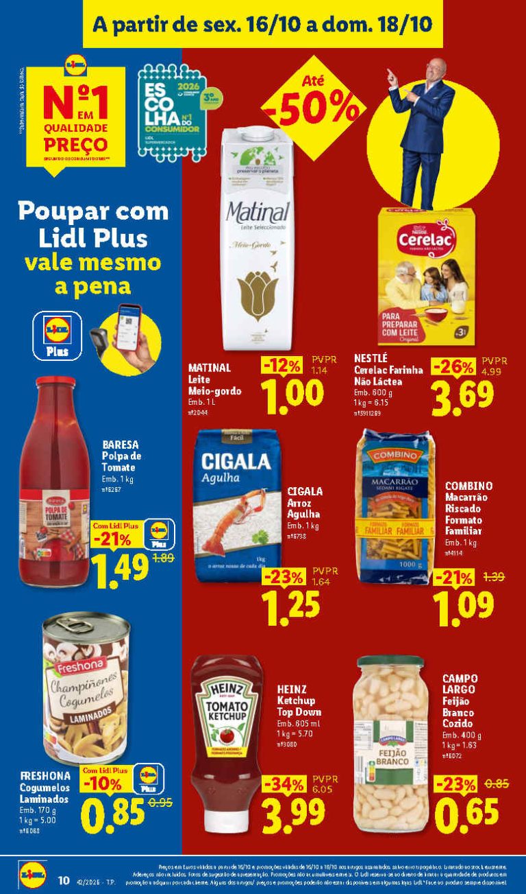 Folheto Lidl Mercearia – Antevisão Promoções 16 a 18 de outubro