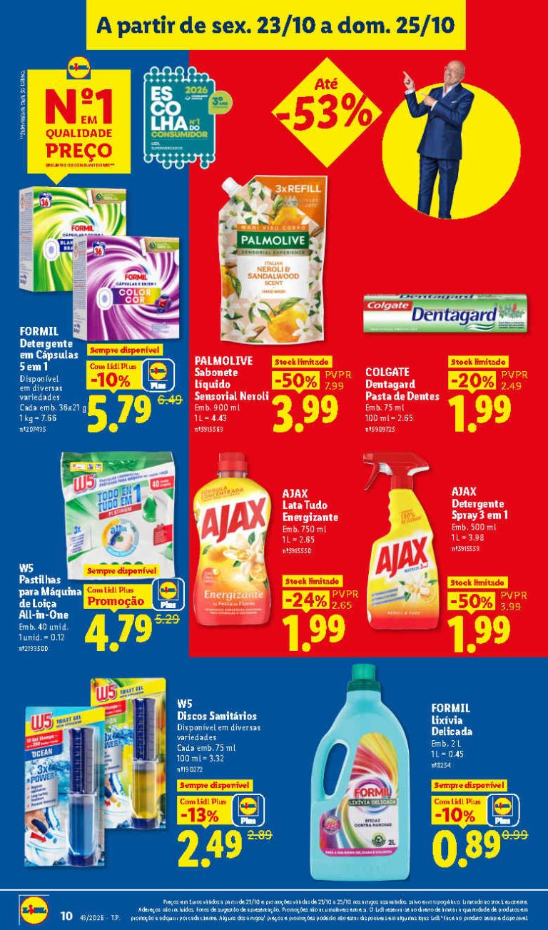 Folheto Lidl Limpeza e Beleza – Antevisão Promoções 23 a 25 de outubro