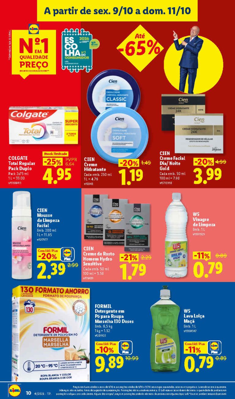 Folheto Lidl Limpeza e Beleza – Antevisão Promoções 9 a 11 de outubro