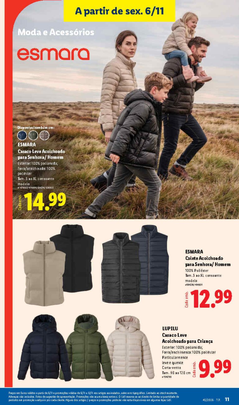 Folheto Lidl Moda – Antevisão Bazar Promoções 6 a 12 de novembro