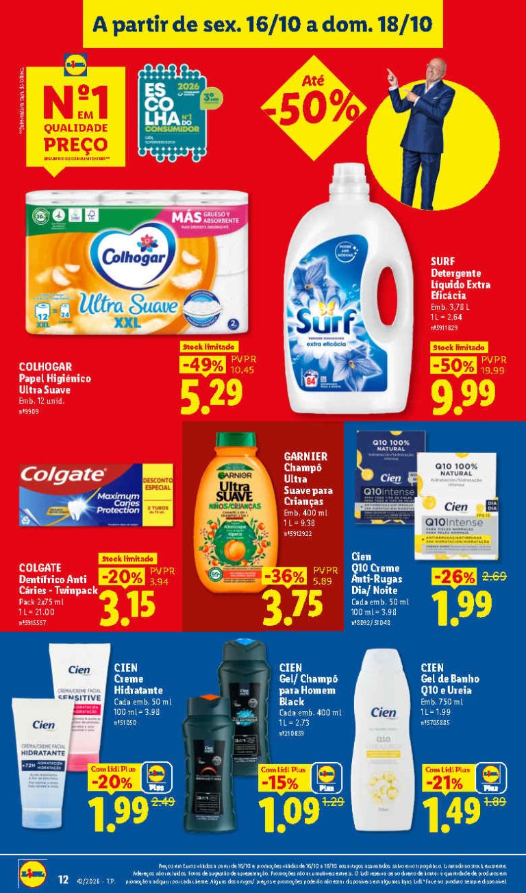 Folheto Lidl Limpeza e Beleza – Antevisão Promoções 16 a 18 de outubro