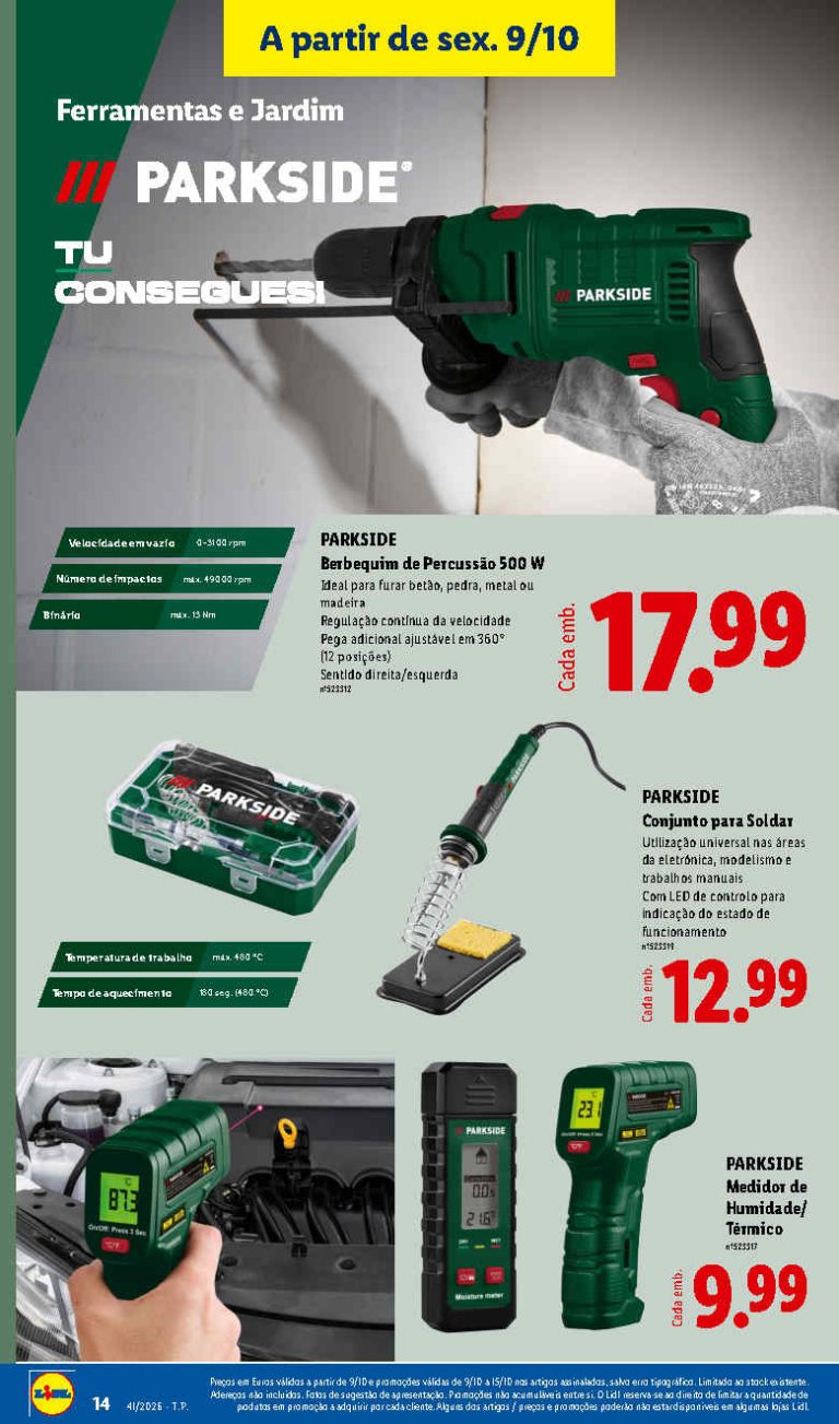 Lidl Destaques – Antevisão Promoções a partir de 9 outubro
