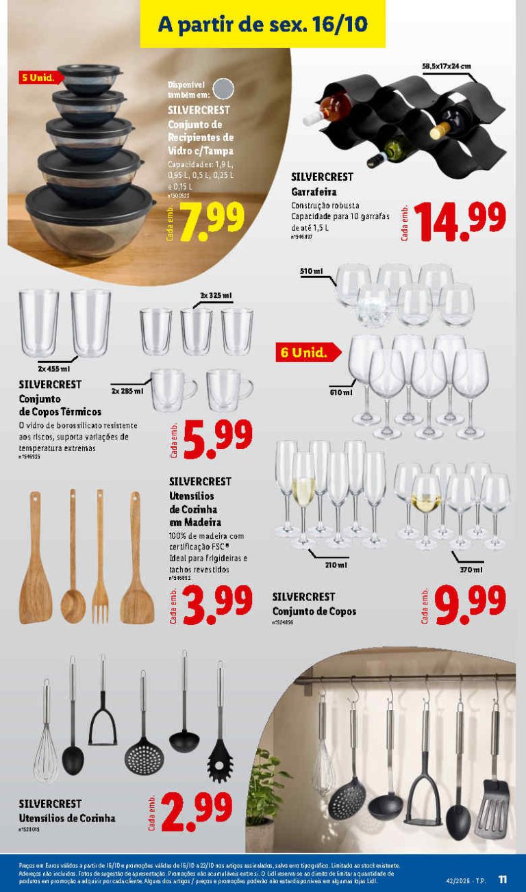 Folheto Lidl Cozinha Bazar – Antevisão Promoções 16 a 22 de outubro
