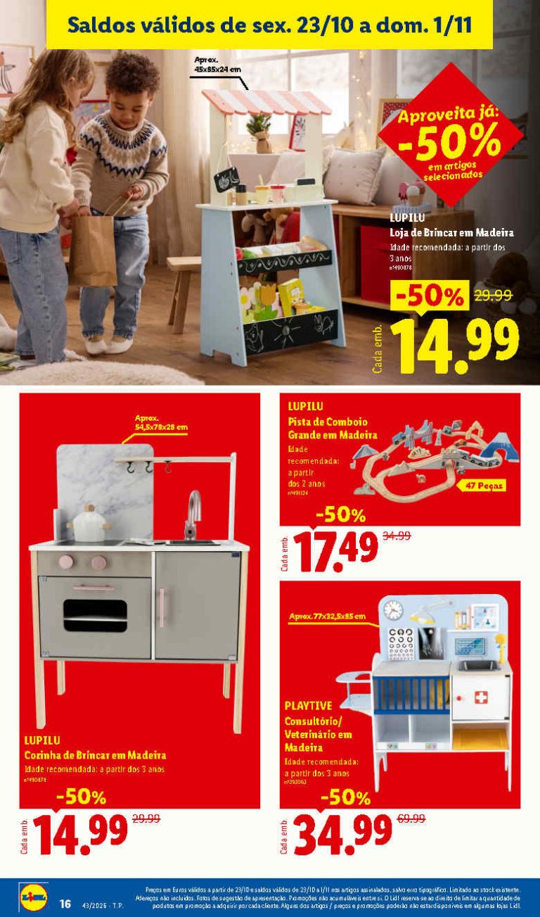 Folheto Lidl 50% Brinquedos – Antevisão Promoções 23 outubro a 1 novembro