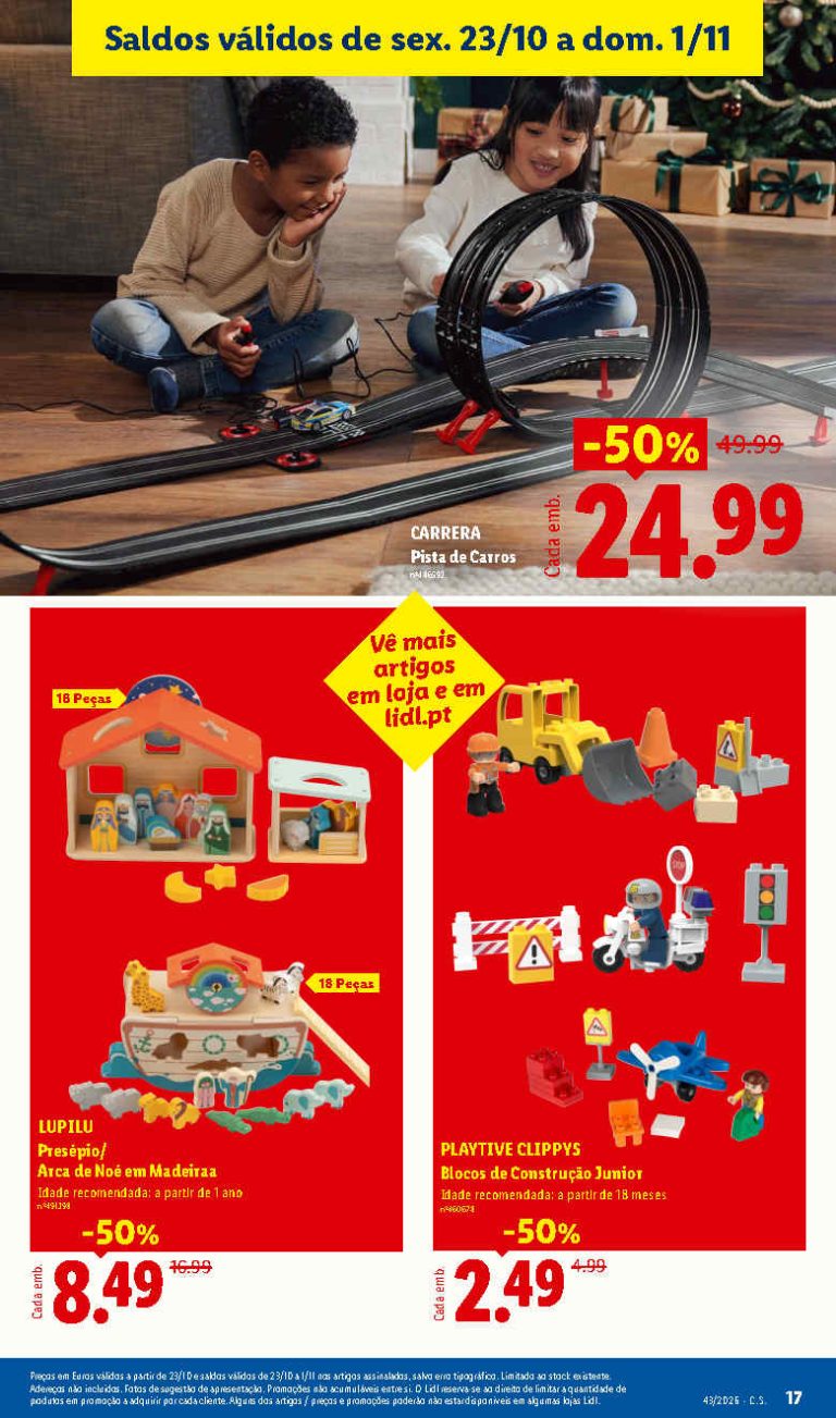 Folheto Lidl Especial 50% Brinquedos – Antevisão Promoções 23 outubro a 1 novembro