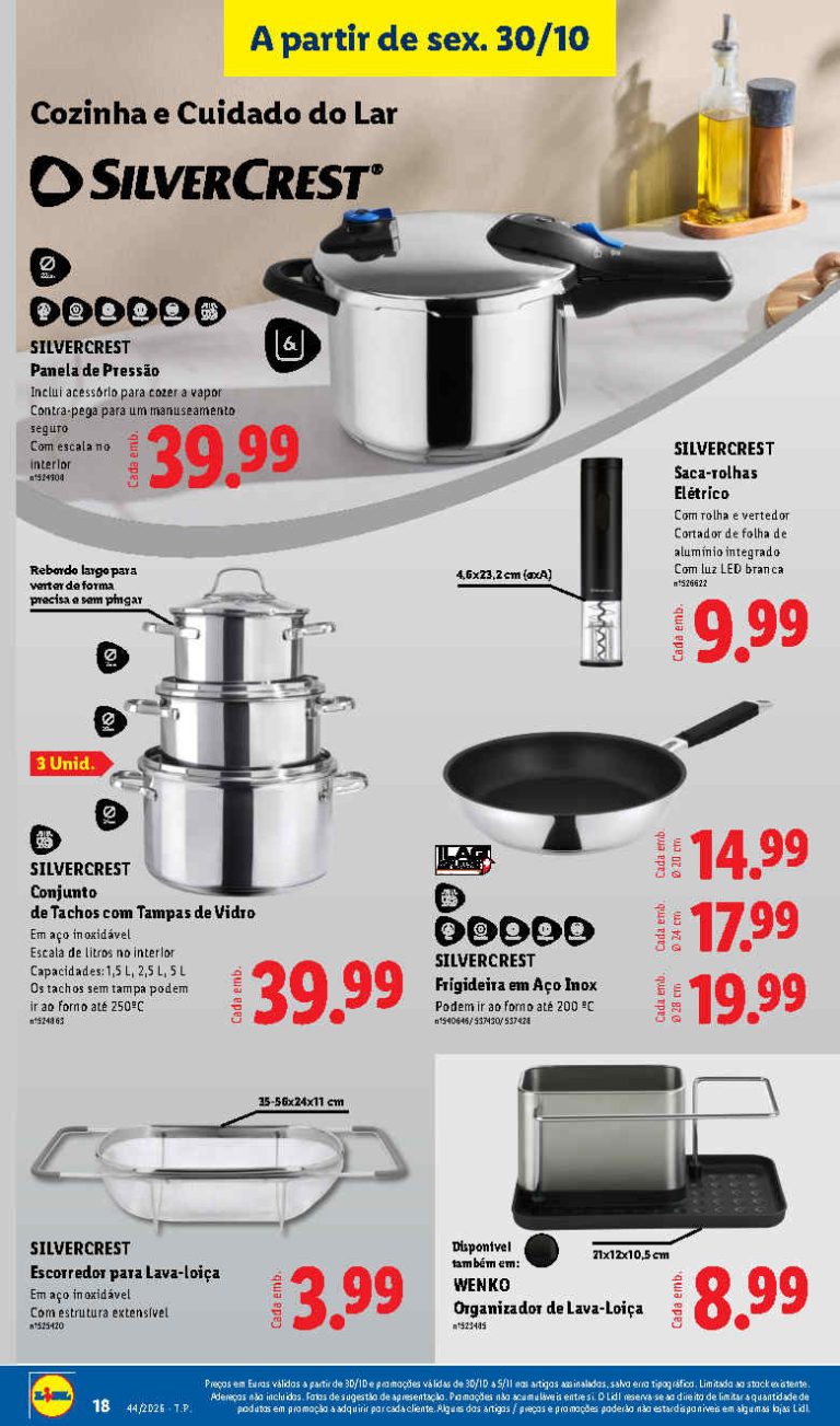 Folheto Lidl Especial Cozinha – Antevisão Bazar Promoções de 30 outubro a 5 novembro