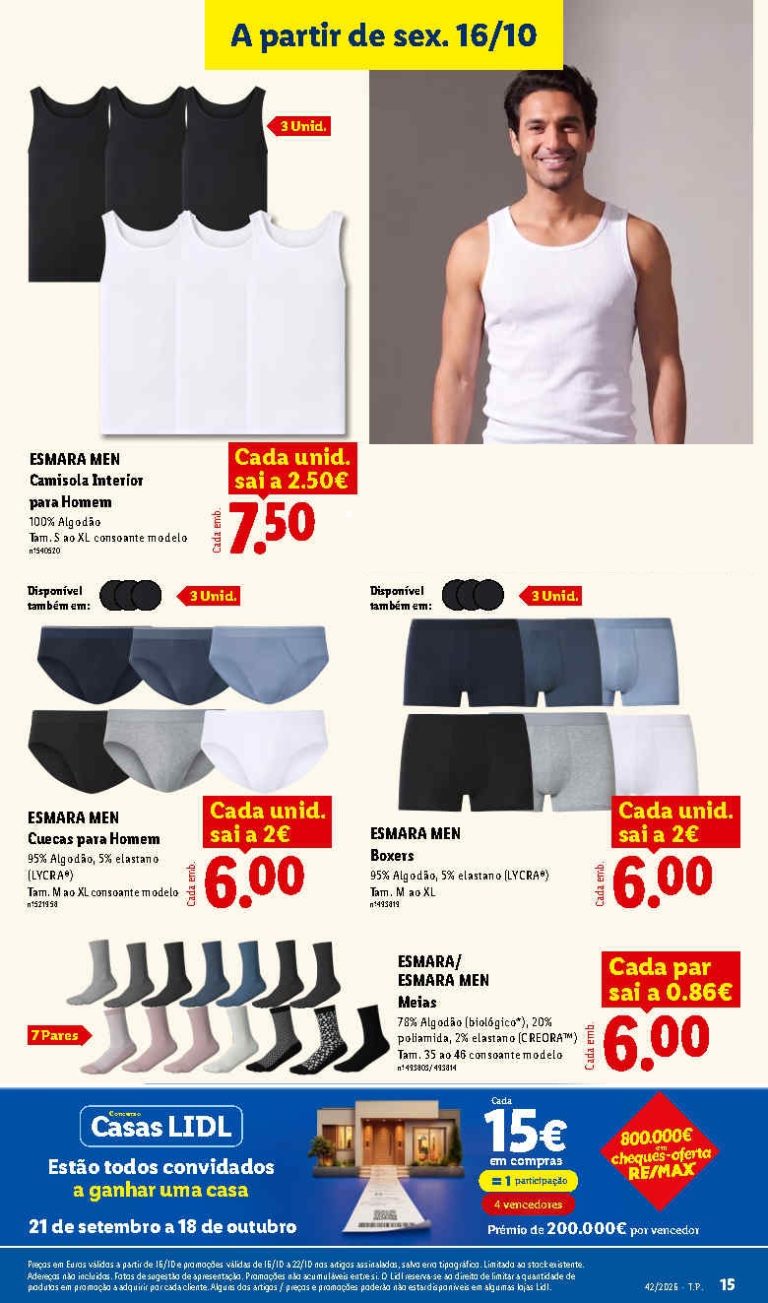 Folheto Lidl Especial Esmara – Antevisão Bazar Promoções 16 a 22 de outubro