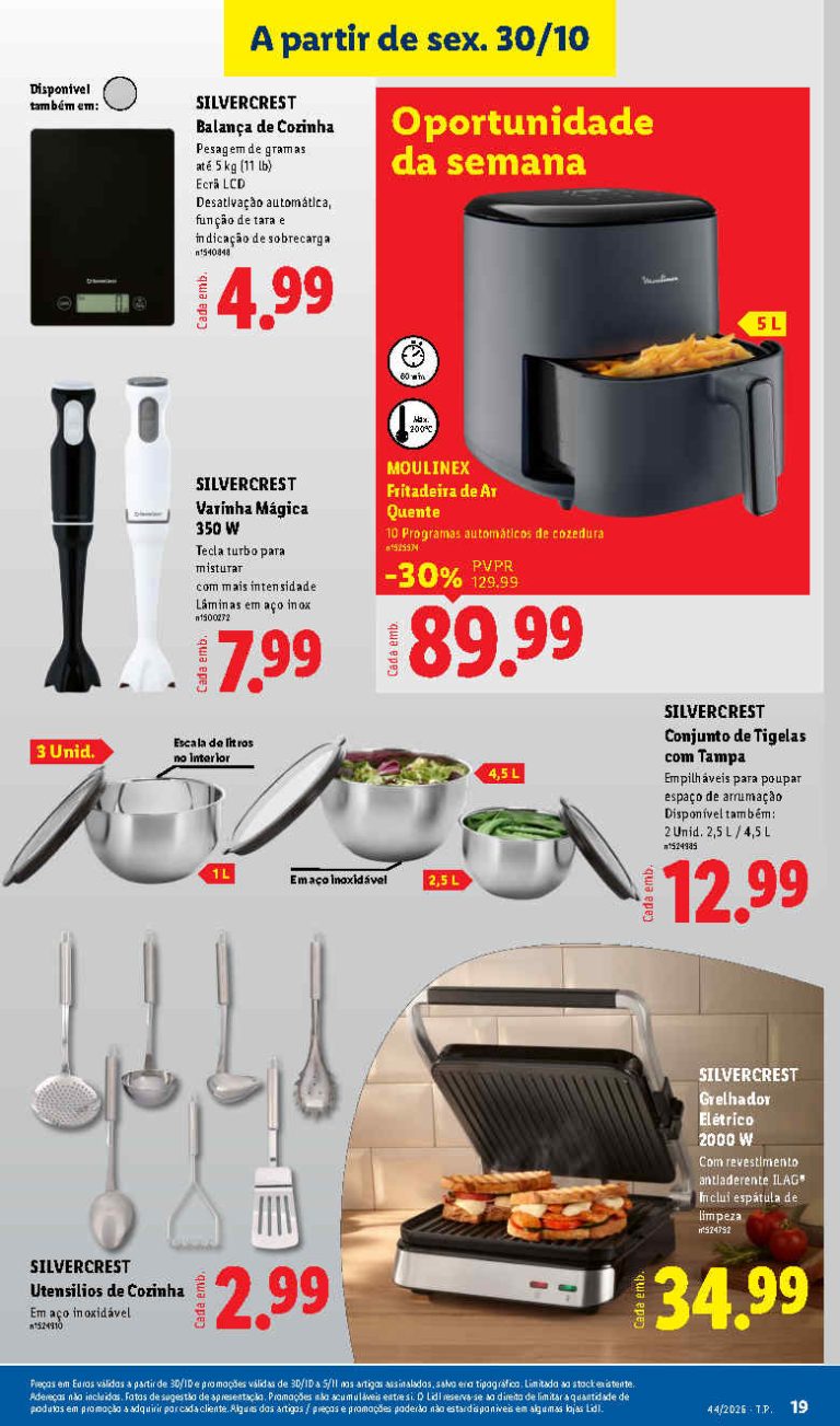Folheto Lidl Cozinha – Antevisão Bazar Promoções de 30 outubro a 5 novembro