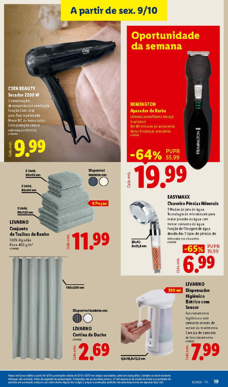 Folheto Lidl Casa de Banho – Antevisão Bazar Promoções de 9 a 15 outubro
