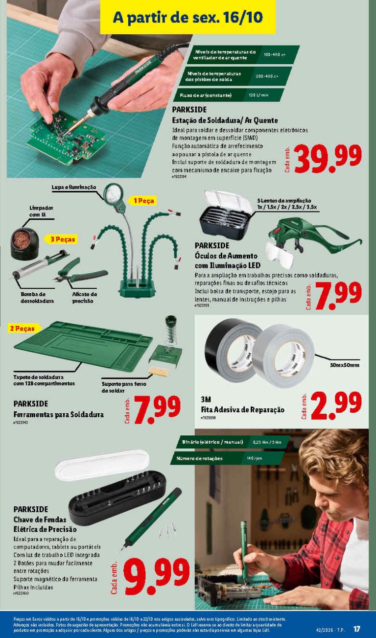 Folheto Lidl Especial Parkside – Antevisão Promoções 16 a 22 de outubro