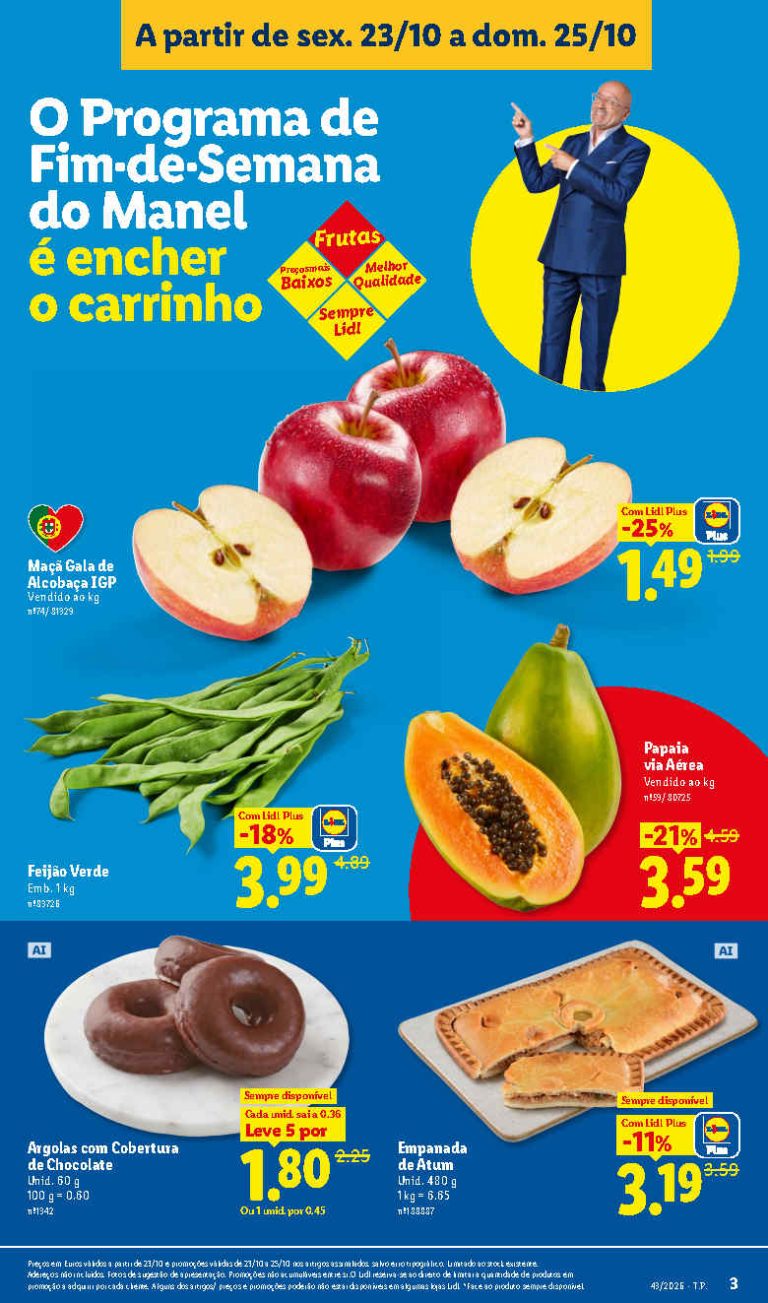 Folheto Lidl Frescos – Antevisão Promoções 23 a 25 de outubro