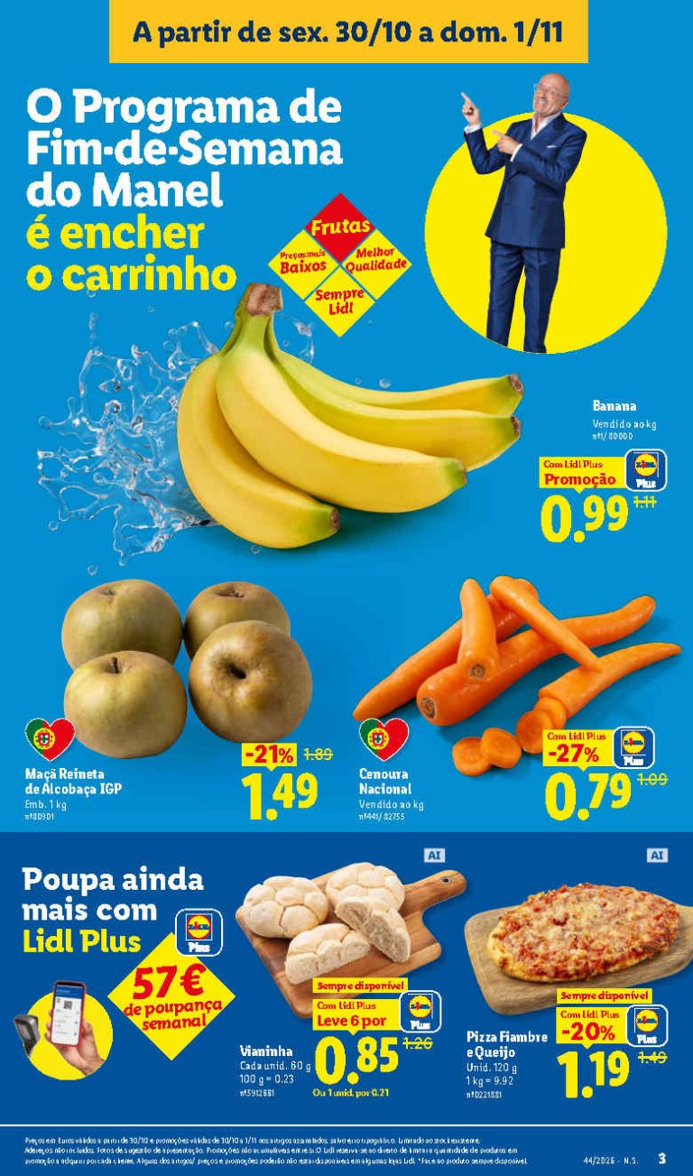 Folheto Lidl Frescos – Antevisão Promoções de 30 outubro a 1 novembro