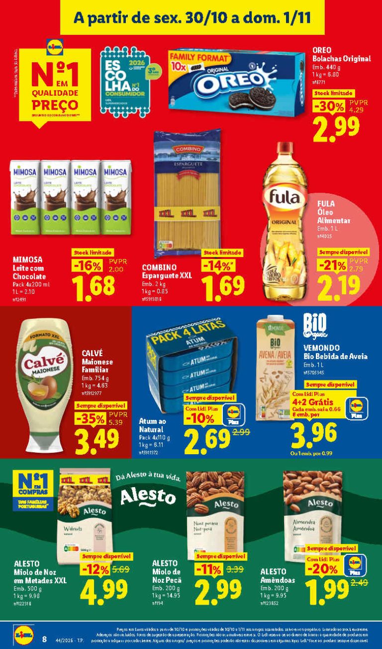 Folheto Lidl Mercearia – Antevisão Promoções 30 outubro a 1 novembro