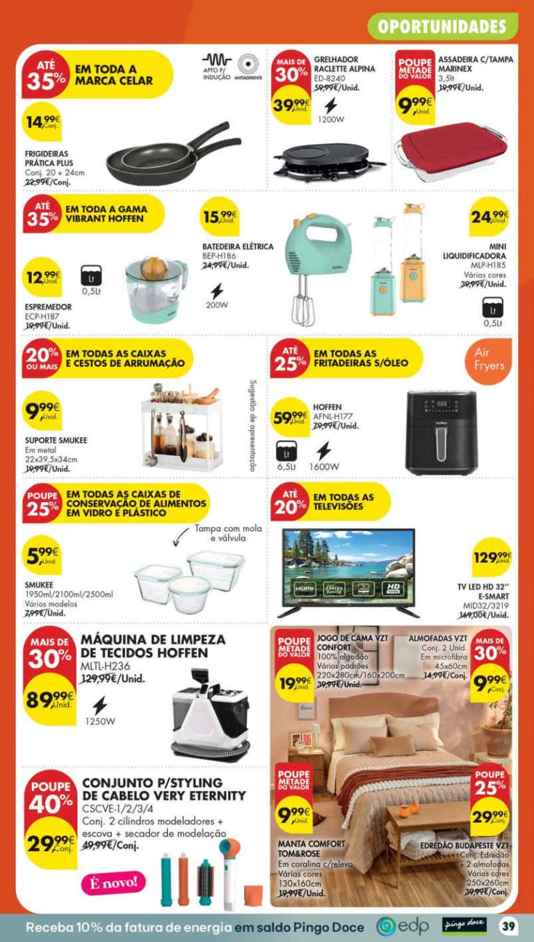 Folheto Pingo Doce Bazar Lojas Médias – Antevisão Promoções 13 a 19 de outubro