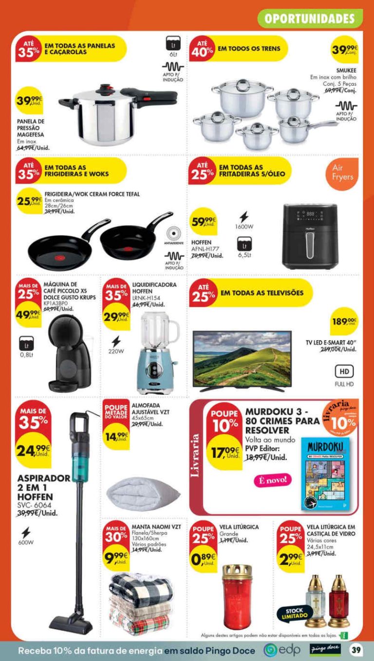 Folheto Pingo Doce Bazar Lojas Médias  – Antevisão Promoções de 27 outubro a 2 novembro