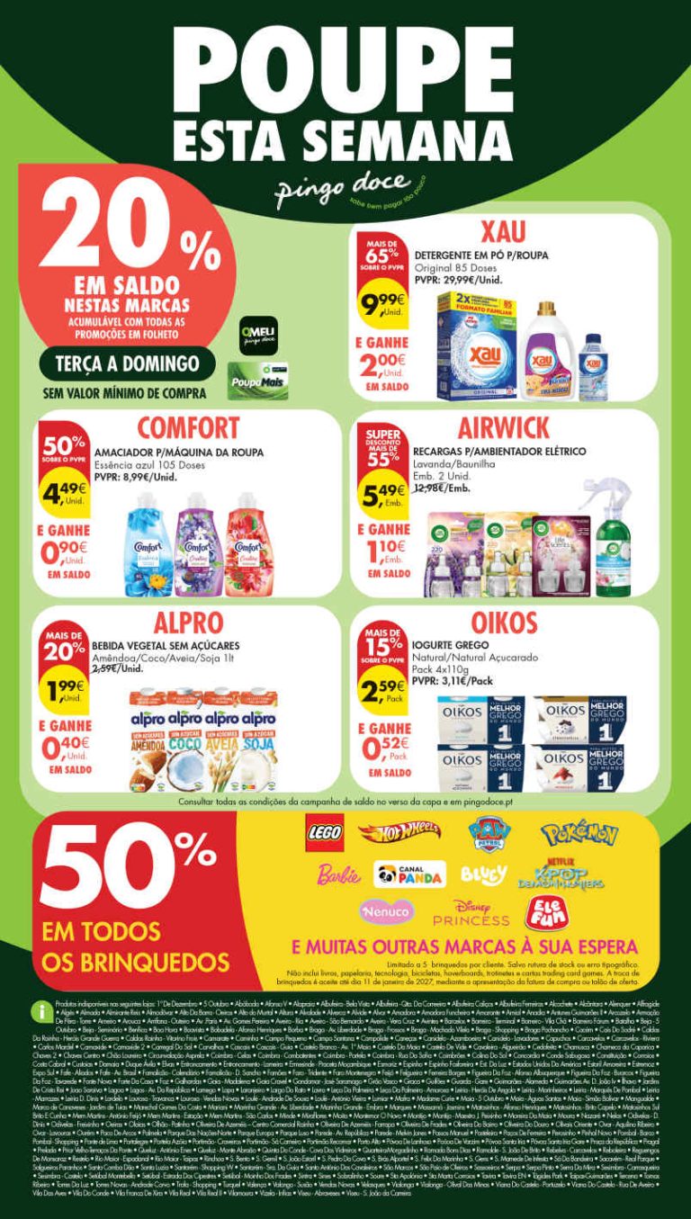Folheto Pingo Doce Lojas Médias – Antevisão Promoções 20 a 26 de outubro